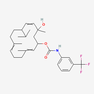 [(1R,2E,6E,10S,11E,13S)-13-hydroxy-3,7,13-trimethyl-10-propan-2-ylcyclotetradeca-2,6,11-trien-1-yl] N-[3-(trifluoromethyl)phenyl]carbamate