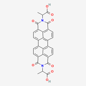 molecular formula C30H18N2O8 B13391217 2-[18-(1-Carboxyethyl)-6,8,17,19-tetraoxo-7,18-diazaheptacyclo[14.6.2.22,5.03,12.04,9.013,23.020,24]hexacosa-1(23),2,4,9,11,13,15,20(24),21,25-decaen-7-yl]propanoic acid 