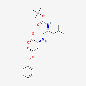 molecular formula C22H33N2O6- B13391231 L-Aspartic acid, N-[(2S)-2-[[(1,1-dimethylethoxy)carbonyl]amino]-4-methylpentyl]-, 4-(phenylmethyl) ester 