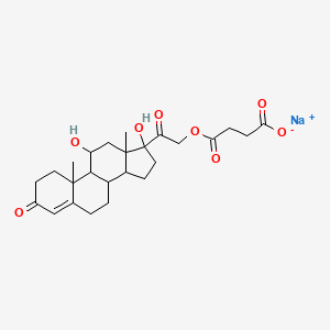 sodium;4-[2-(11,17-dihydroxy-10,13-dimethyl-3-oxo-2,6,7,8,9,11,12,14,15,16-decahydro-1H-cyclopenta[a]phenanthren-17-yl)-2-oxoethoxy]-4-oxobutanoate