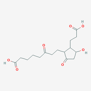 molecular formula C16H24O7 B13391238 8-[2-(2-Carboxyethyl)-3-hydroxy-5-oxocyclopentyl]-6-oxooctanoic acid 