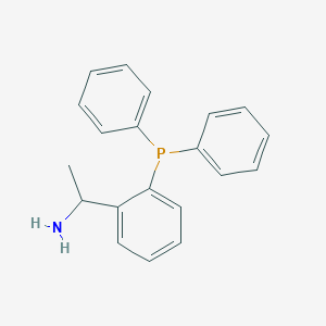 molecular formula C20H20NP B13391248 1-(2-Diphenylphosphanylphenyl)ethanamine 