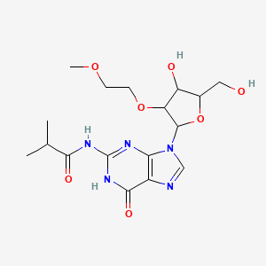 molecular formula C17H25N5O7 B13391266 N-[9-[4-hydroxy-5-(hydroxymethyl)-3-(2-methoxyethoxy)oxolan-2-yl]-6-oxo-1H-purin-2-yl]-2-methylpropanamide 