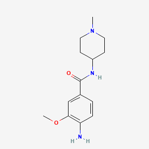 molecular formula C14H21N3O2 B1339128 4-氨基-3-甲氧基-N-(1-甲基-4-哌啶基)苯甲酰胺 CAS No. 876126-60-2