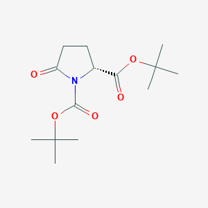 molecular formula C14H23NO5 B1339129 (R)-二叔丁基-5-氧代吡咯烷-1,2-二甲酸酯 CAS No. 205524-47-6