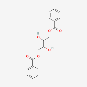 molecular formula C18H18O6 B13391299 1,2,3,4-Butanetetrol, 1,4-dibenzoate, (R*,R*)- 