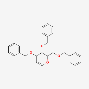 molecular formula C27H28O4 B13391307 1,5-Anhydro-3,4,6-tri-O-benzyl-2-deoxy-D-arabinohex-1-enitol 