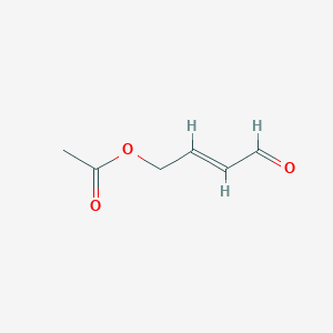 molecular formula C6H8O3 B1339131 Acetic acid trans-4-oxo-but-2-enyl ester 