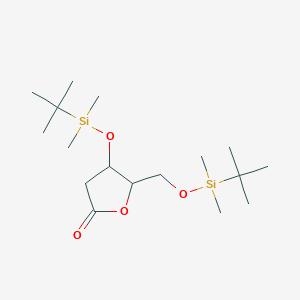 molecular formula C17H36O4Si2 B13391329 (4S,5R)-4-[tert-butyl(dimethyl)silyl]oxy-5-[[tert-butyl(dimethyl)silyl]oxymethyl]tetrahydrofuran-2-one 