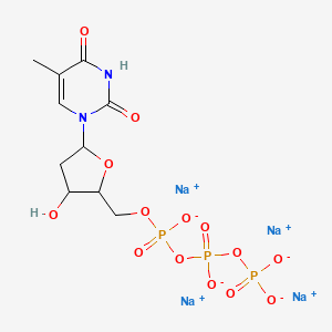 molecular formula C10H13N2Na4O14P3 B13391347 2'-Deoxy-thymidine-5'-triphosphate tetrasodium salt;Thymidine triphosphate sodium salt 