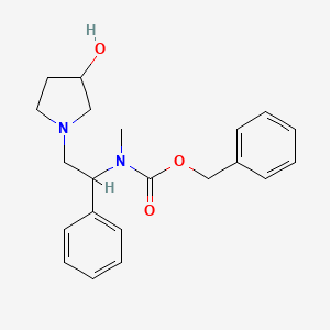 molecular formula C21H26N2O3 B13391399 Benzyl 2-(3-hydroxypyrrolidin-1-yl)-1-phenylethyl(methyl)carbamate 