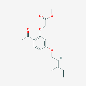 methyl 2-[2-acetyl-5-[(E)-3-methylpent-2-enoxy]phenoxy]acetate