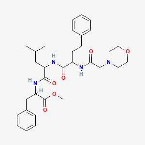 Methyl 2-[[4-methyl-2-[[2-[(2-morpholin-4-ylacetyl)amino]-4-phenylbutanoyl]amino]pentanoyl]amino]-3-phenylpropanoate