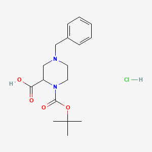 4-Benzyl-1-(tert-butoxycarbonyl)piperazine-2-carboxylic acid hydrochloride