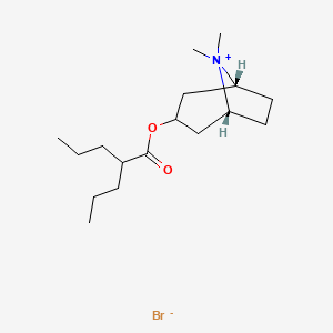 [(1R,5R)-8,8-dimethyl-8-azoniabicyclo[3.2.1]octan-3-yl] 2-propylpentanoate;bromide