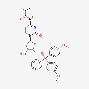 N-[1-[5-[[bis(4-methoxyphenyl)-phenylmethoxy]methyl]-4-hydroxyoxolan-2-yl]-2-oxopyrimidin-4-yl]-2-methylpropanamide