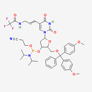 N-[3-[1-[5-[[bis(4-methoxyphenyl)-phenylmethoxy]methyl]-4-[2-cyanoethoxy-[di(propan-2-yl)amino]phosphanyl]oxyoxolan-2-yl]-2,4-dioxopyrimidin-5-yl]prop-2-enyl]-2,2,2-trifluoroacetamide