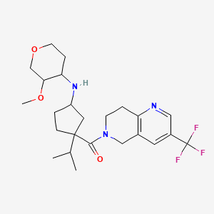 [3-[(3-methoxyoxan-4-yl)amino]-1-propan-2-ylcyclopentyl]-[3-(trifluoromethyl)-7,8-dihydro-5H-1,6-naphthyridin-6-yl]methanone