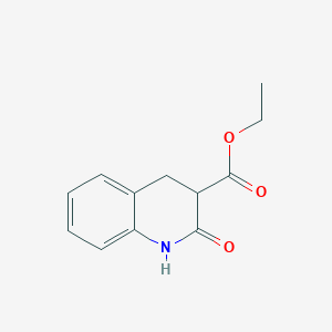 molecular formula C12H13NO3 B1339245 Ethyl 2-oxo-1,2,3,4-tetrahydroquinoline-3-carboxylate CAS No. 26906-40-1