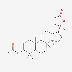 [(3R,5R,8R,9R,10R,13R,14R,17S)-4,4,8,10,14-pentamethyl-17-[(2S)-2-methyl-5-oxooxolan-2-yl]-2,3,5,6,7,9,11,12,13,15,16,17-dodecahydro-1H-cyclopenta[a]phenanthren-3-yl] acetate