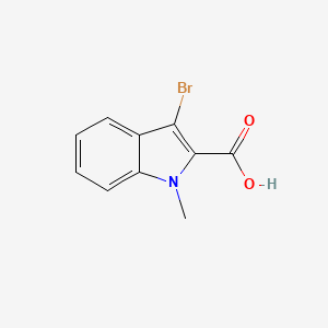 molecular formula C10H8BrNO2 B1339282 Ácido 3-bromo-1-metil-1H-indol-2-carboxílico CAS No. 499983-77-6