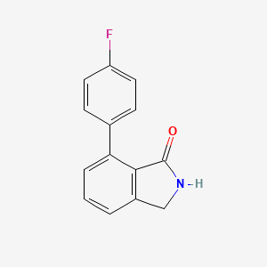 molecular formula C14H10FNO B1339292 7-(4-氟苯基)异吲哚啉-1-酮 CAS No. 200049-49-6