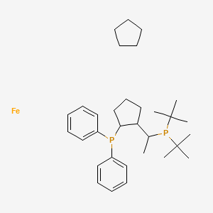 Ferrocene, 1-[(1R)-1-[bis(1,1-dimethylethyl)phosphino]ethyl]-2-(diphenylphosphino)-, (2R)-