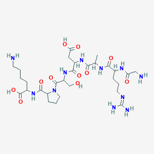 molecular formula C29H51N11O11 B13393131 H-Gly-DL-Arg-DL-Ala-DL-Asp-DL-Ser-DL-Pro-DL-Lys-OH 