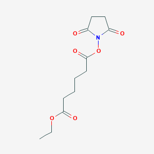 molecular formula C12H17NO6 B1339314 己酸，6-[(2,5-二氧代-1-吡咯烷基)氧基]-6-氧代-，乙酯 CAS No. 192225-64-2