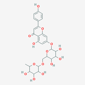 5-Hydroxy-2-(4-hydroxyphenyl)-7-[3,4,5-trihydroxy-6-[(3,4,5-trihydroxy-6-methyl-tetrahydropyran-2-yl)oxymethyl]tetrahydropyran-2-yl]oxy-chromen-4-one