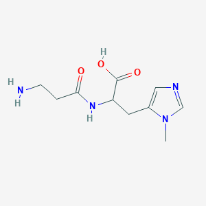 molecular formula C10H16N4O3 B13393235 beta-alanyl-3-methyl-L-histidine 