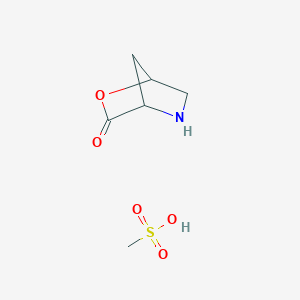 molecular formula C6H11NO5S B13393261 (1S,4S)-2-Oxa-5-azabicyclo[2.2.1]heptan-3-one; methanesulfonic acid 