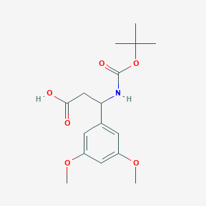 molecular formula C16H23NO6 B13393301 Boc-(R)-3-amino-3-(3,5-dimethoxyphenyl)propionic acid 