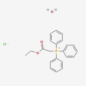 molecular formula C22H24ClO3P B13393308 (Carboethoxymethyl)triphenylphosphonium chloride hydrate 