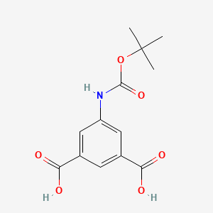 molecular formula C13H15NO6 B1339380 5-{[(叔丁氧基)羰基]氨基}苯-1,3-二甲酸 CAS No. 178446-63-4