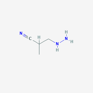 molecular formula C4H9N3 B1339386 3-肼基-2-甲基丙腈 CAS No. 352-16-9