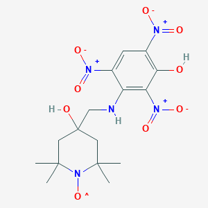 molecular formula C16H22N5O9 B133939 4-Hydroxy-2,2,6,6-tetramethyl-4-(3-picrylaminomethyl)piperidine N-oxide CAS No. 148719-46-4