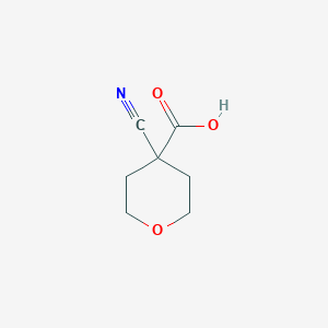 B1339410 4-cyanotetrahydro-2H-pyran-4-carboxylic acid CAS No. 848821-06-7