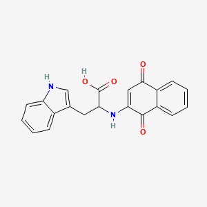 (S)-2-((1,4-Dioxo-1,4-dihydronaphthalen-2-yl)amino)-3-(1H-indol-3-yl)propanoic acid