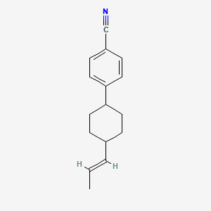 molecular formula C16H19N B1339411 4-(反式-4-((E)-丙-1-烯-1-基)环己基)苯甲腈 CAS No. 96184-40-6