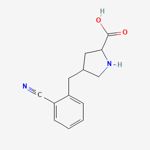 4-[(2-Cyanophenyl)methyl]pyrrolidine-2-carboxylic acid