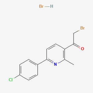 2-Bromo-1-[6-(4-chlorophenyl)-2-methylpyridin-3-yl]ethanone hydrobromide