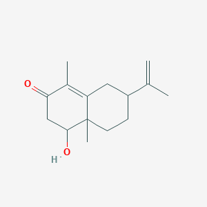 molecular formula C15H22O2 B13394151 4-Hydroxy-1,4a-dimethyl-7-prop-1-en-2-yl-3,4,5,6,7,8-hexahydronaphthalen-2-one 