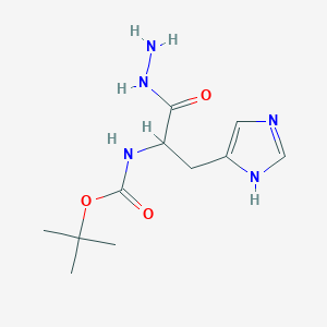 molecular formula C11H19N5O3 B13394163 Boc-His-NHNH 