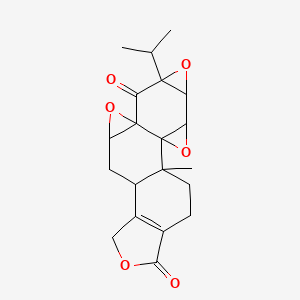 1-Methyl-7-propan-2-yl-3,6,10,16-tetraoxaheptacyclo[11.7.0.02,4.02,9.05,7.09,11.014,18]icos-14(18)-ene-8,17-dione