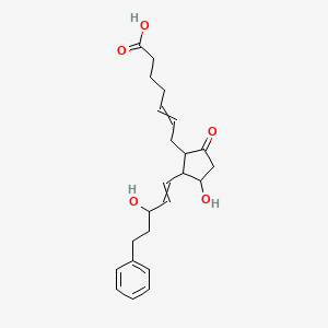 molecular formula C23H30O5 B13394190 7-[3-Hydroxy-2-(3-hydroxy-5-phenylpent-1-enyl)-5-oxocyclopentyl]hept-5-enoic acid 