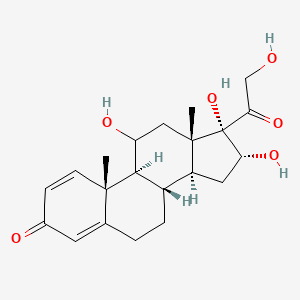 molecular formula C21H28O6 B13394201 (8S,9S,10R,11S,13S,14S,16R,17S)-11,16,17-trihydroxy-17-(2-hydroxyacetyl)-10,13-dimethyl-6,7,8,9,10,11,12,13,14,15,16,17-dodecahydro-3H-cyclopenta[a]phenanthren-3-one 