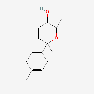 molecular formula C15H26O2 B13394229 Tetrahydro-2,2,6-trimethyl-6-(4-methyl-3-cyclohexen-1-yl)-2H-pyran-3-ol CAS No. 58437-68-6