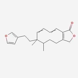 7-[2-(Furan-3-yl)ethyl]-6,7-dimethyl-3,4,5,6-tetrahydrocyclodeca[c]furan-1-one