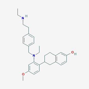 molecular formula C30H38N2O2 B13394236 (R)-6-[2-[Ethyl[4-[2-(ethylamino)ethyl]benzyl]amino]-4-methoxyphenyl]-5,6,7,8-tetrahydronaphthalen-2-ol 